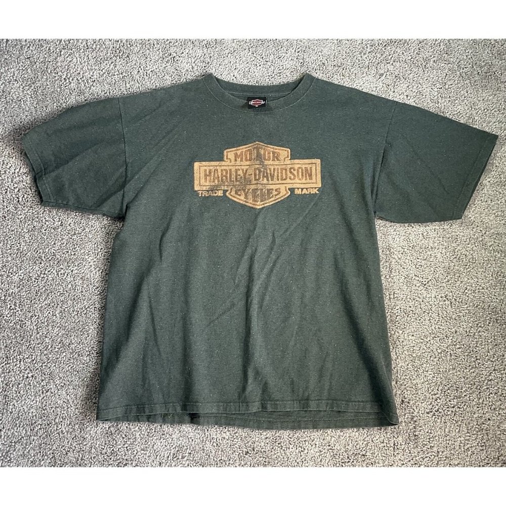 Harley Davidson Mens Sz XL T-Shirt Uriah California Green Comfy Biker VTG